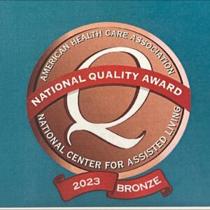 national quality award from national center for assisted living 2023 bronze